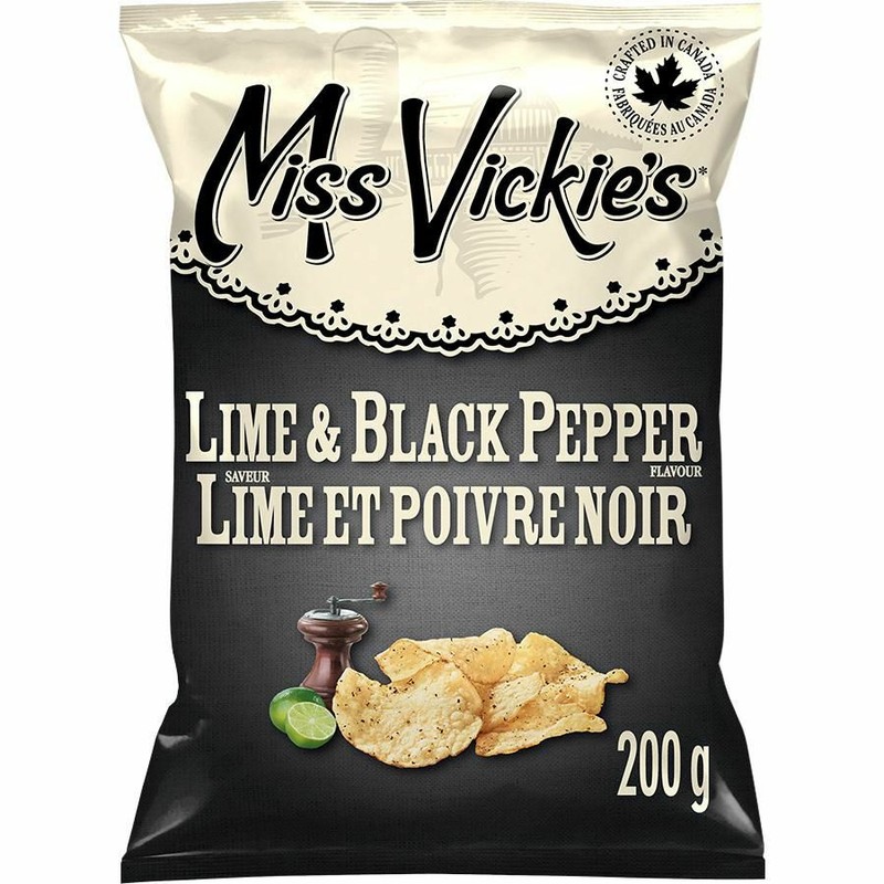 8 Bags Miss Vickie’s Lime & Black Pepper Potato Chips 200g Each- Free Shipping