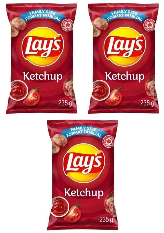 Lay’s Ketchup Flavored Potato Chips, 220g (3 Pack)