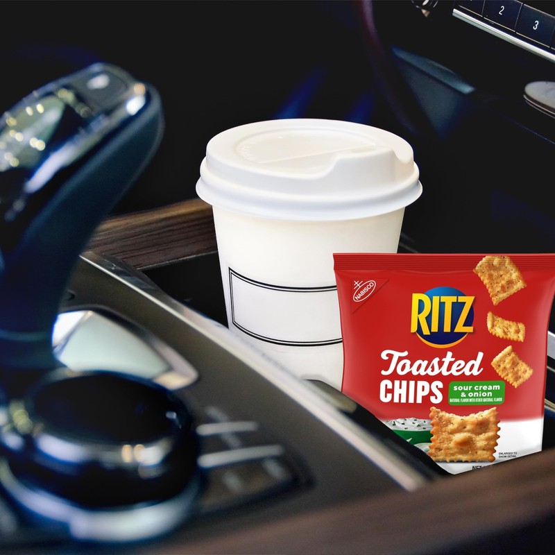 RITZ Toasted Chips Sour Cream Onion 12 Pack Baked Snack Crackers 30 Ounce gallery