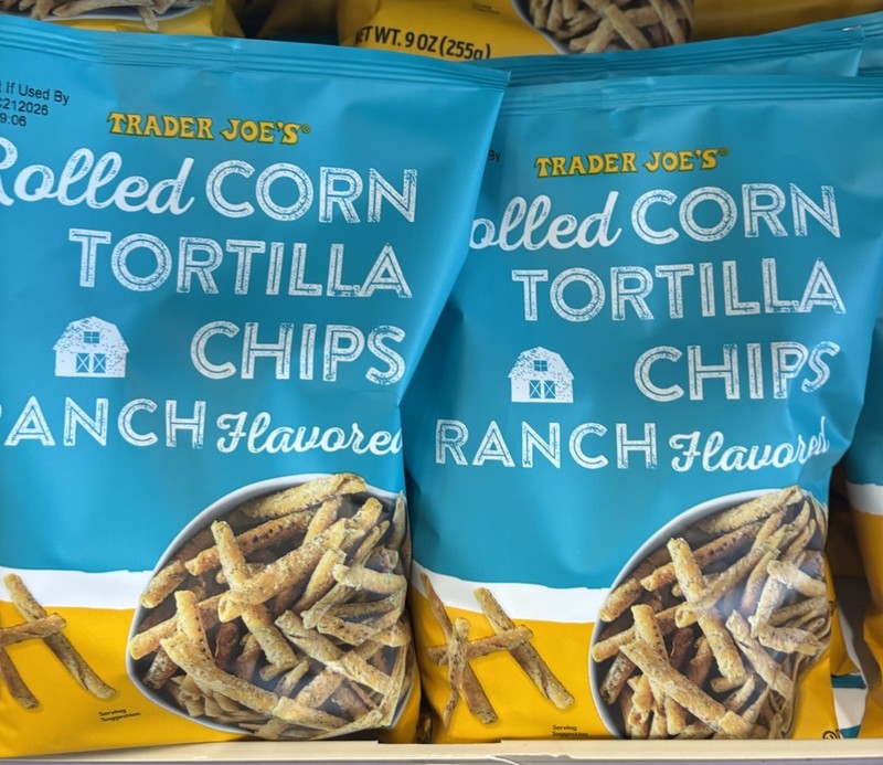 2 Packs Trader Joe’s Ranch Flavored Rolled Corn Torilla Chips Gluten Free 9 oz