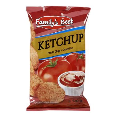 Family's Best Ketchup Potato Chips, 130g/4.6oz. Bag, (Imported from Canada) gallery