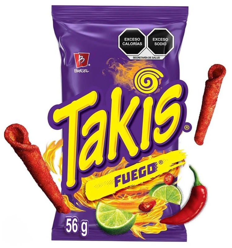 5X TAKIS FUEGO – BARCEL MEXICANAS (5 Paquetes de 56g c/u)