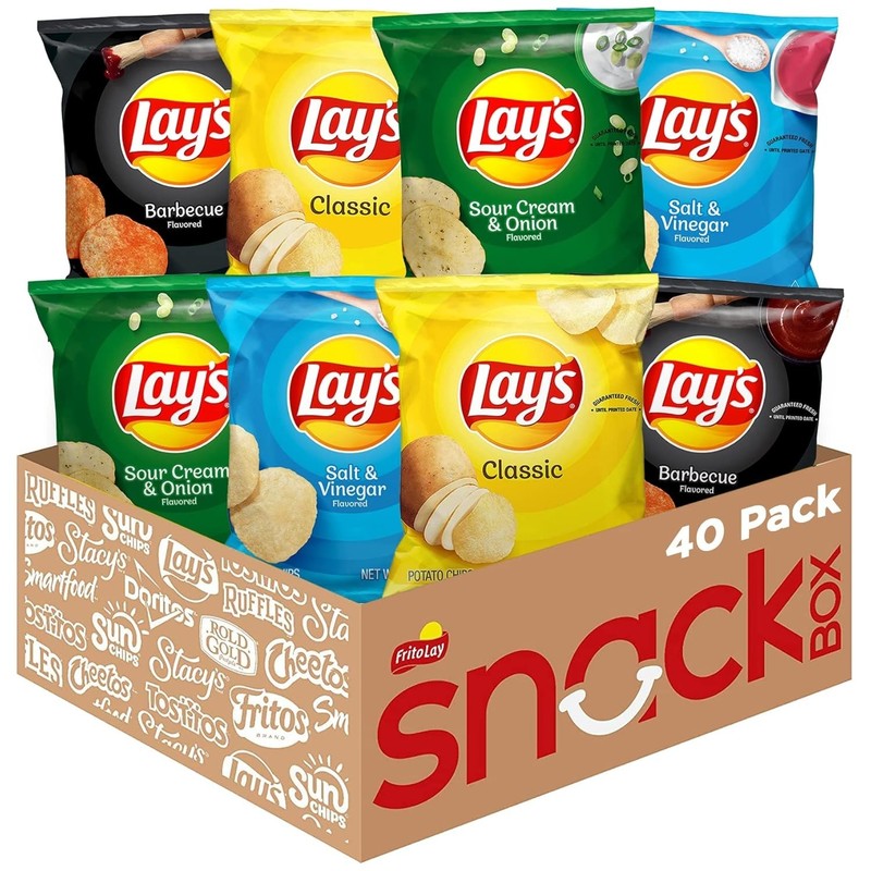 Lay’S Potato Chips, Variety Pack, 1 Ounce (Pack of 40)