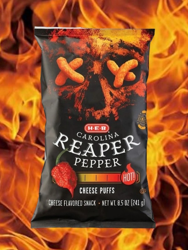 🔥 Carolina Reaper Cheese Puffs, 8.5oz Large Bag Spicy And Hot 🔥