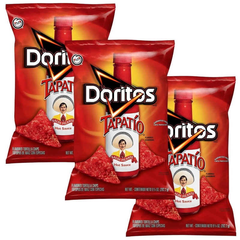 Doritos TAPATIO Tortilla Chips Salsa Picante Hot Sauce Snack 9.75 Oz (3 Bags)
