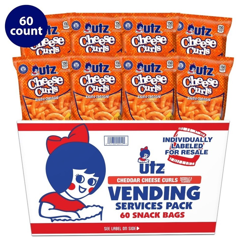 Baked Cheddar Cheese Snacks Curls 1oz 60 Count Pack Crunchy Baked Snack