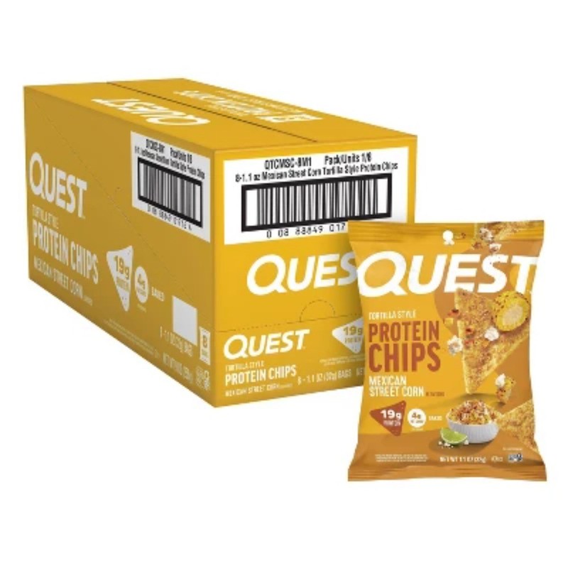 Fast delivery-Quest Mexican Corn Protein Chips, 1.1oz, 8ct, 19g Protein