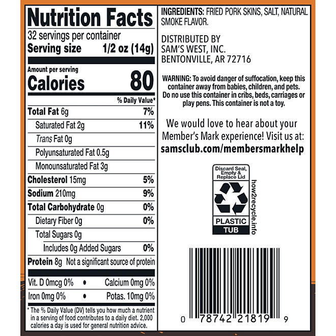 Member's Mark Original Fried Pork Rinds, 16 oz. 4 Pack gallery