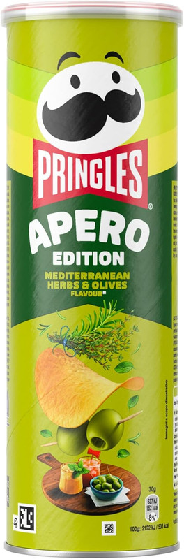 Pringles Mediterranean Herbs Potato Crisps 165g Savory Snack (Pack Of 5) gallery