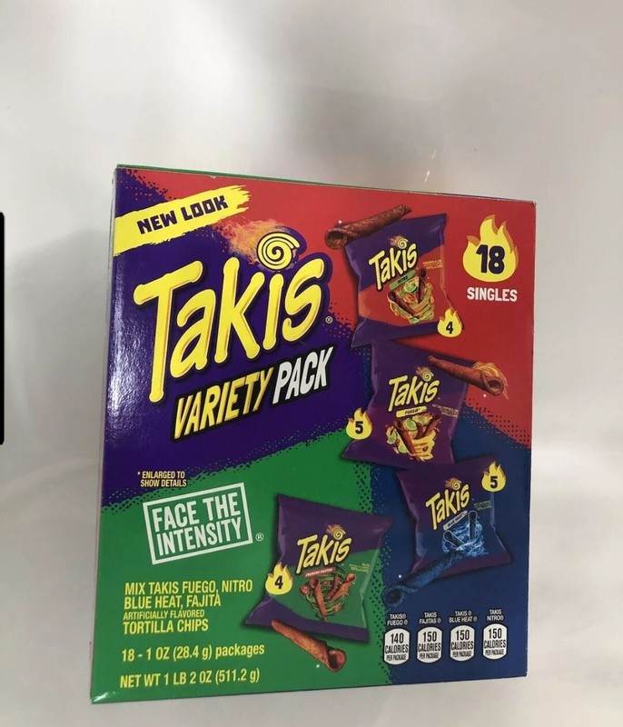 Takis 18 pc / 1 oz Variety Pack, Assorted Rolled Tortilla Chips