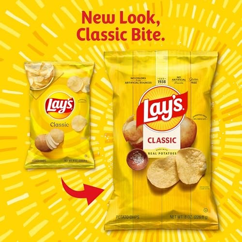 Lay's Potato Chips, Classic, 1 Ounce (Pack of 40) 40 Count 1) gallery
