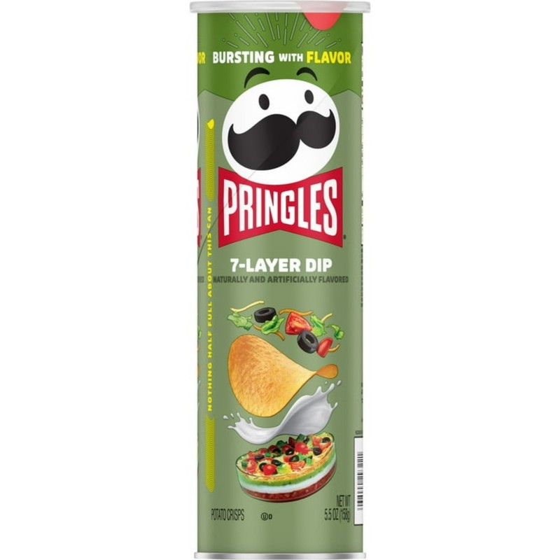 14x Cans Pringles 7-Layer Dip Potato Crisps Chips | 5.5oz