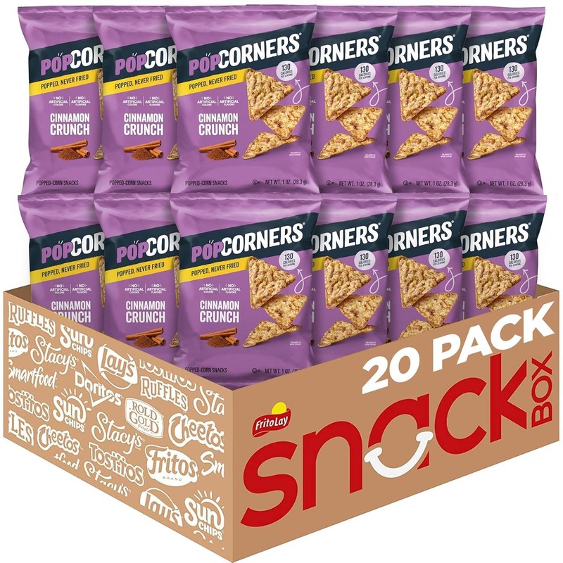 PopCorners Popped Corn Snacks, Cinnamon Crunch, 1 Ounce (Pack of 20) (Packaging
