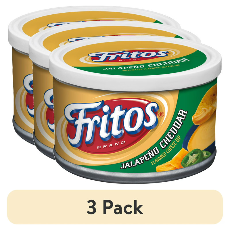 (3 pack) Fritos Jalapeno Cheddar Cheese Dip 9 oz, Canister