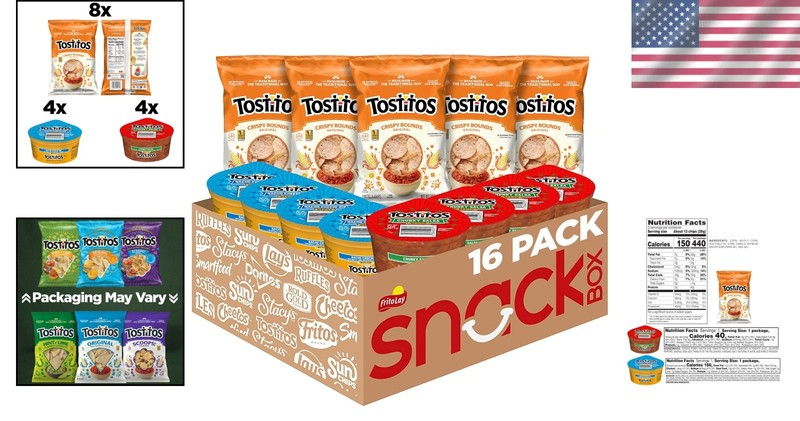 Convenient Tostitos Tortilla Chips & Dips Pack - Perfect for Snacking On-the-Go gallery