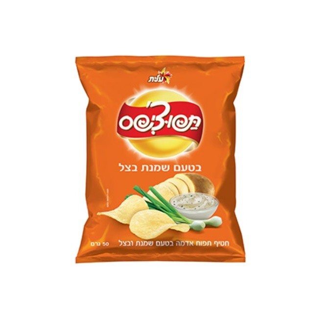 8x Lay’s Potato Chips Onion & Cream Flavor By Tapuchips Elite, 50g Israel kosher