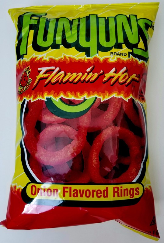 NEW FRITO LAY FUNYUNS FLAMIN’ HOT ONION FLAVORED RINGS