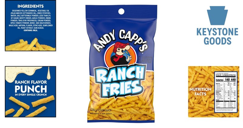 Ranch Fries Snacks 3 oz Bag - Crunchy Ranch Flavored Potato & Corn Chips gallery