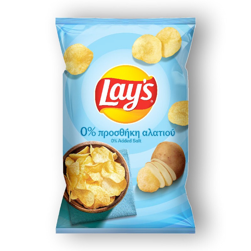 Lay's Potato 0% Added Salt Chips 4x105 g + 1 Free gallery