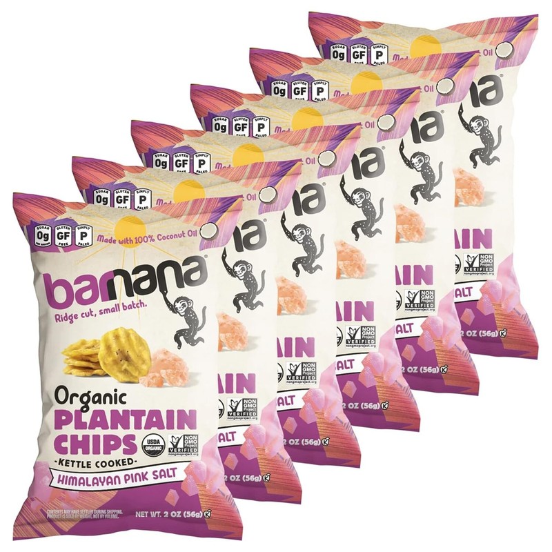 Paleo-Friendly Organic Plantain Chips: Healthy Snack with Himalayan Salt - 2 oz gallery