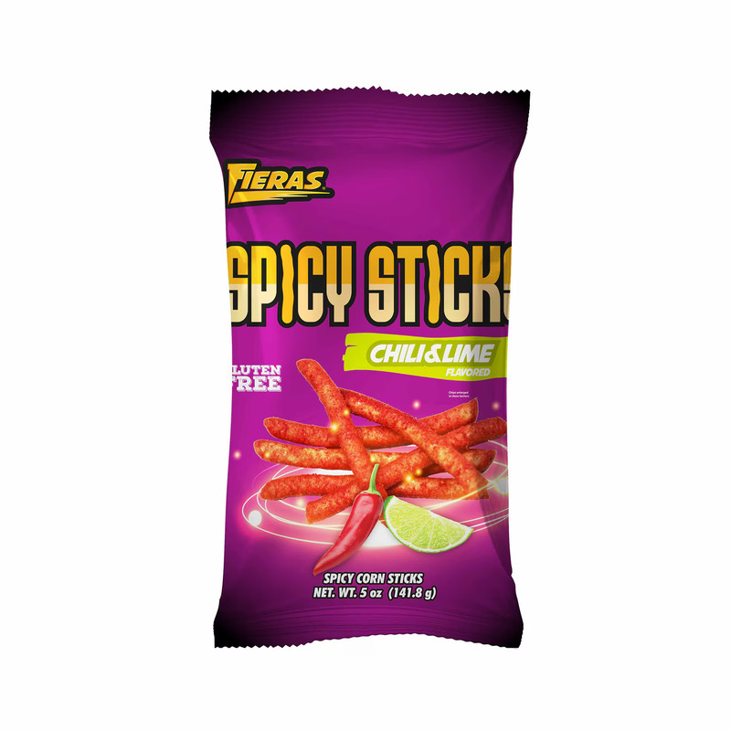 5 PACK Fieras Chili & Lime Spicy Sticks, 5-oz. Bag