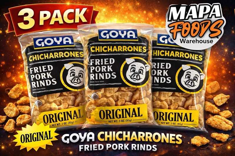 Goya Chicharrones Original Fried Pork Rinds 3 Pack 3oz Free Shipping