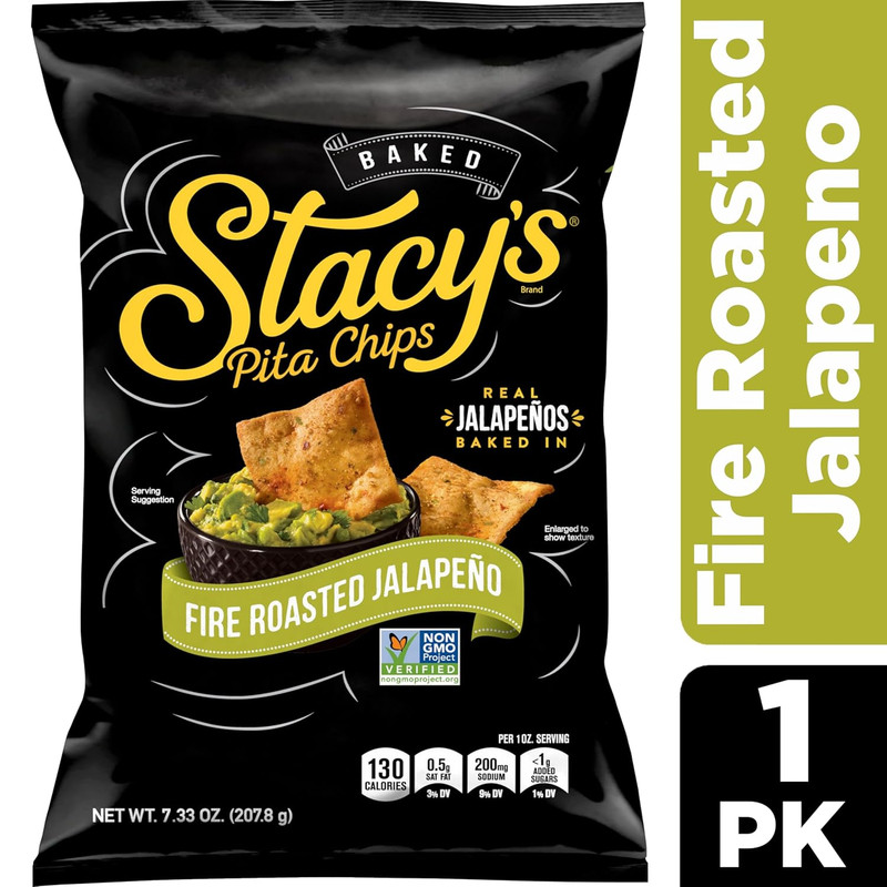 Fire Roasted Jalapeno Pita Chips, 7.33 oz gallery