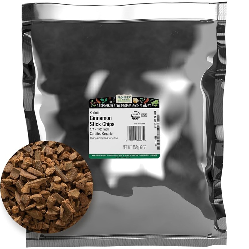 Organic Cinnamon Chips 1lb - Aromatic Indonesian Spice for Culinary Delights gallery