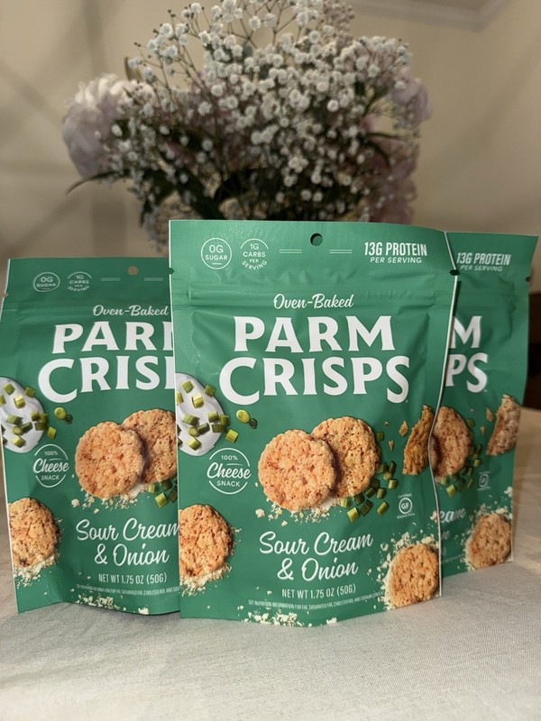 ParmCrisps Sour Cream Onion Crisps 1.75oz Keto Gluten Free Snack 9g Protein