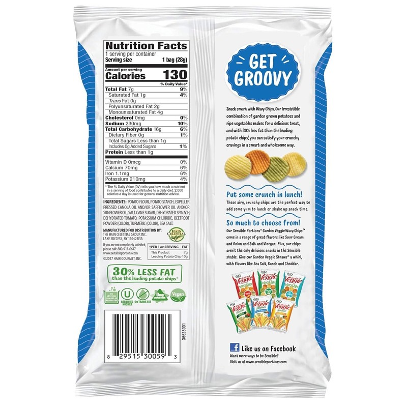 Gluten-Free Sea Salt Veggie Chips, 24 x 1 oz Snack Packs – Crunchy Delight gallery