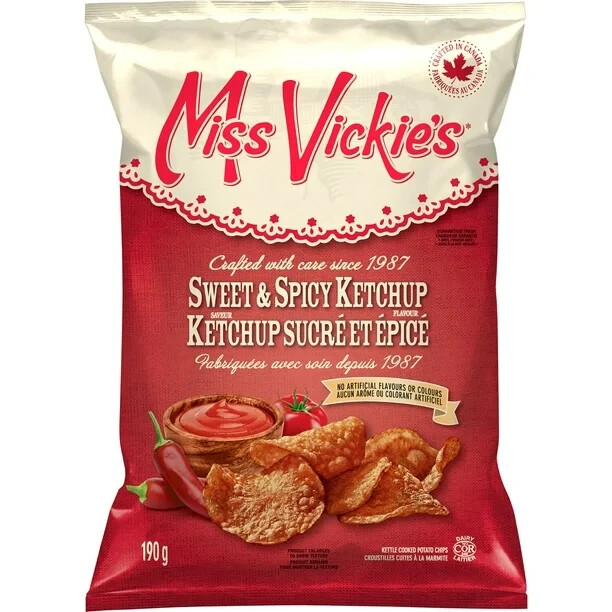 2-Pack Miss Vickie's Sweet & Spicy Ketchup Flavour (190g) Kettle Cooked Chips gallery