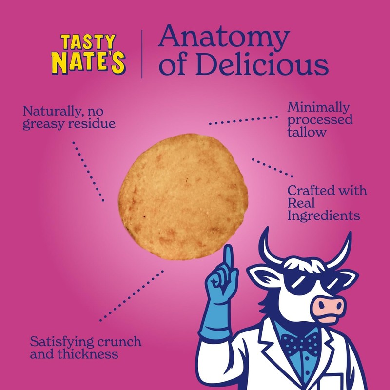 Tasty Nate’s Beef Tallow Potato Chips Game Day BBQ Flavor Kettle Chips Fried... gallery