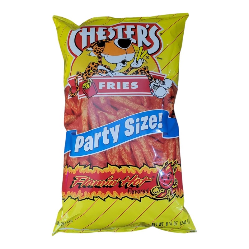 Chester’s Cheetos FRIES FLAMIN’ HOT Corn Snacks Crunchy Party Sz 8-5/8oz. 1 Bag