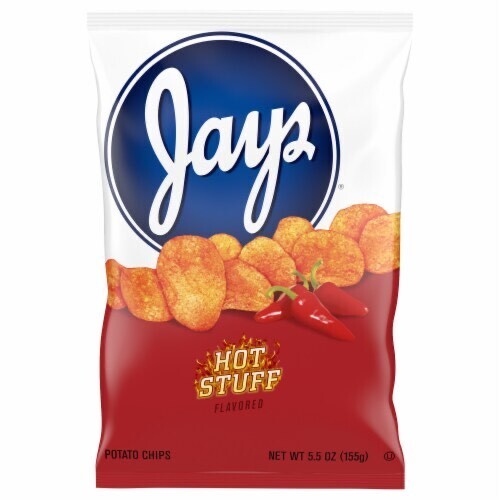 Jays Hot Stuff Potato Chips, Big Bags 5.5 Ounce 3 Pack A Chicago Classic.