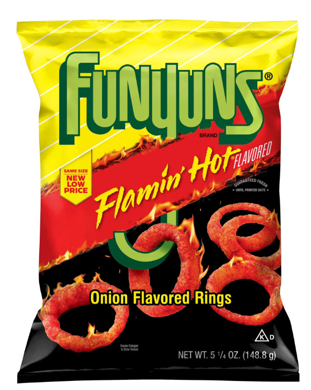 Funyuns Onion Flavored Rings, Flamin’ Hot, 5.25 oz bag