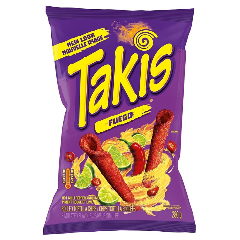 Takis Fuego Hot Chili Pepper & Lime Tortilla USA Chips 280g