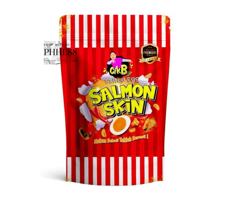 SALMON SKIN SALTED EGG CRUNCHY YUMMY SO ADDICTIVE (200g POUCH) FAST SHIPPING