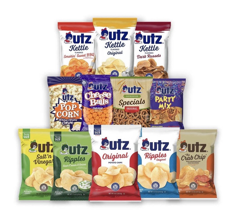 12 BAGS! Utz Chips Family Size Variety Pack, Chips, Popcorn, Cheese Balls & More