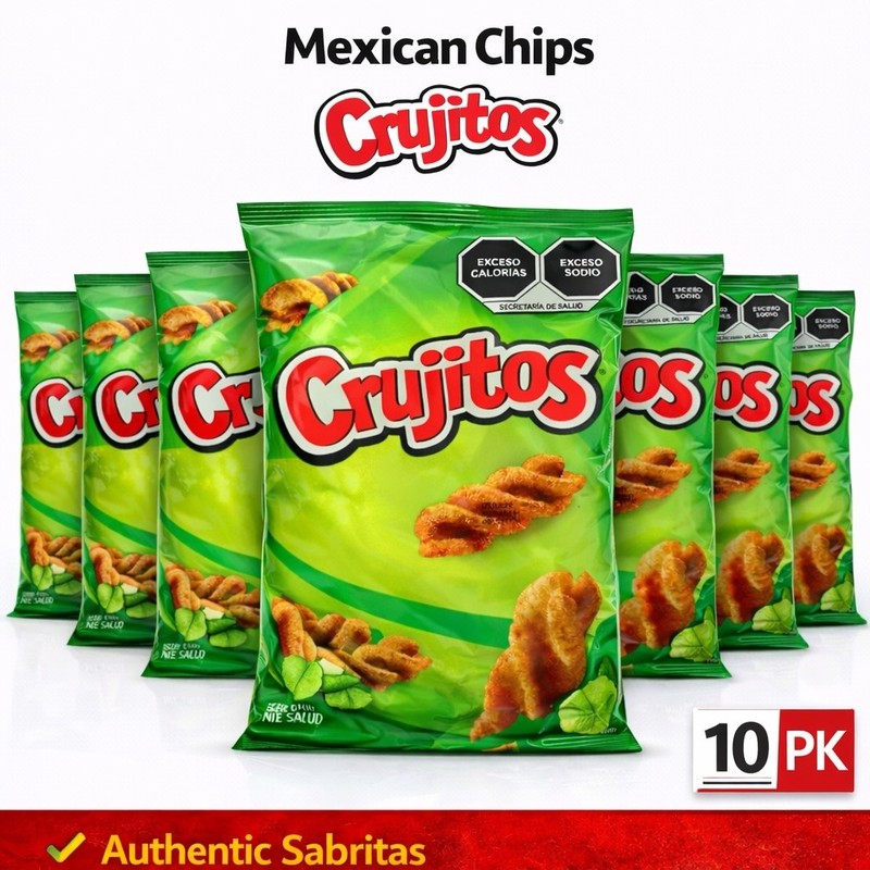 Sabritas Mexicanas Crujitos 42g – Pack of 10 | Authentic Mexican Snacks