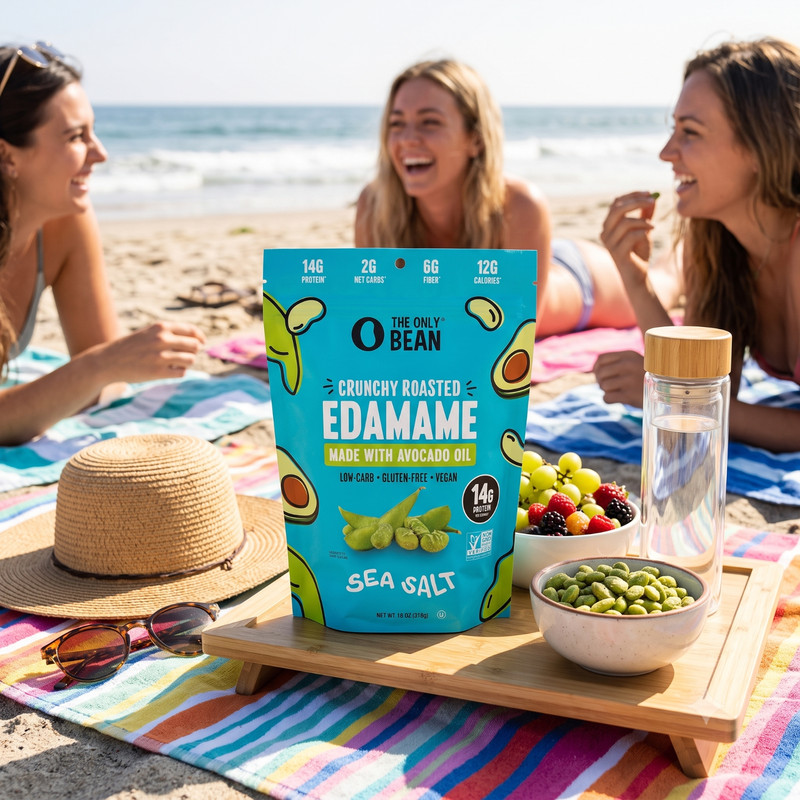 4 Pack The Only Bean Crunchy Roasted Edamame, Sea Salt, 18 oz gallery