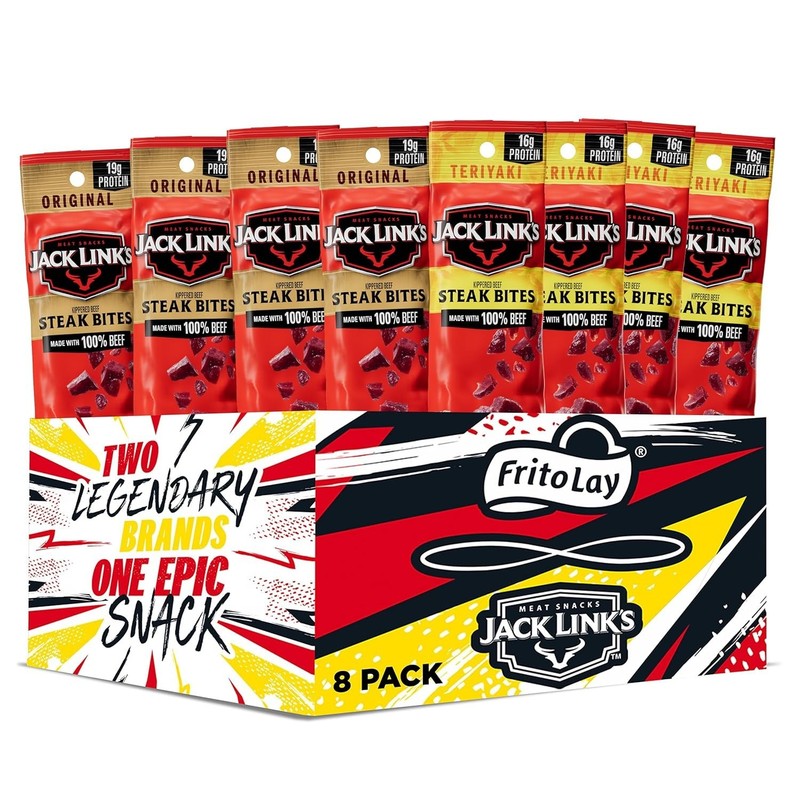 Jack Link’S Steak Bites Variety Pack, (Pack of 8)