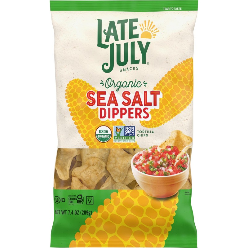 Late July Organic Sea Salt Tortilla Chips 7.4 Ounce Pack of 1 Gluten Free Vegan