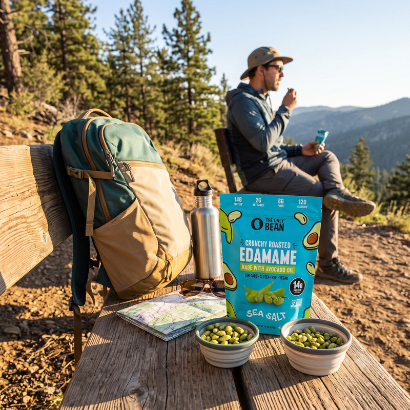 4 Pack The Only Bean Crunchy Roasted Edamame, Sea Salt, 18 oz gallery
