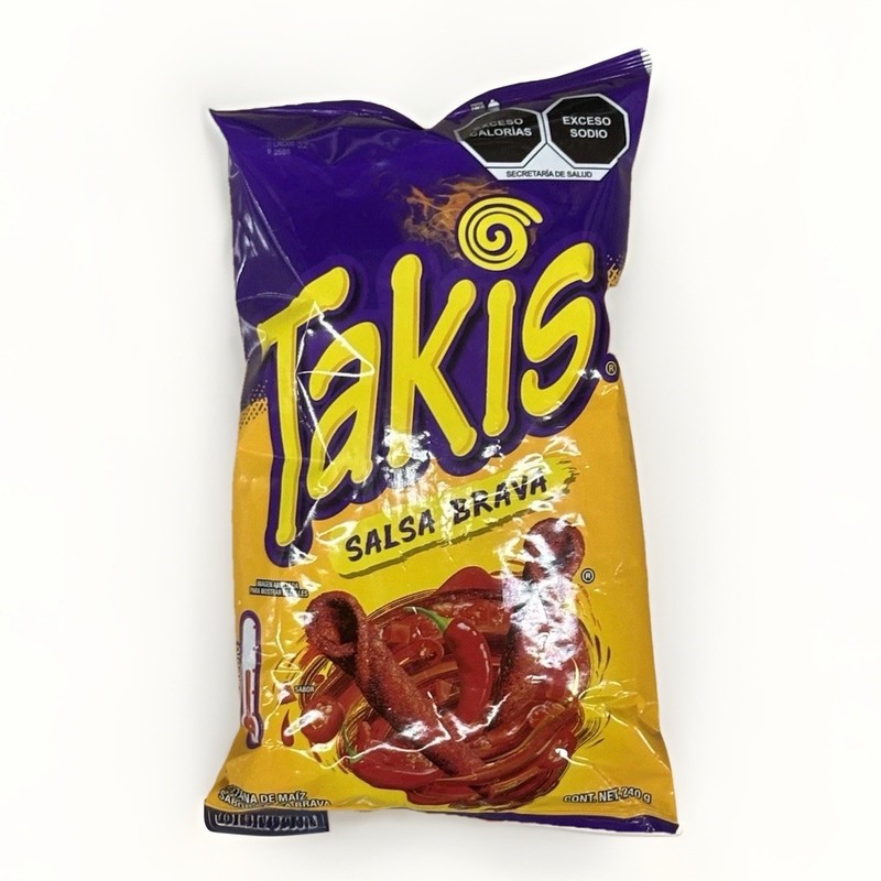 2-Pack Takis Salsa Brava (240g-8.40z) Spicy Mexican Chips Hot Chili Snack Barcel