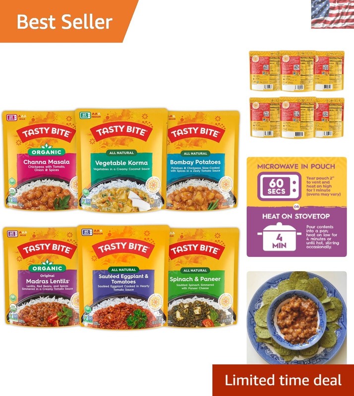 Quick and Easy Indian Variety Pack - 6 Authentic Dishes for Busy Lives