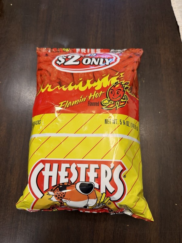 Fresh Full New Unopened Bag Chester’s Flaming Hot Fries Error Misprint gallery