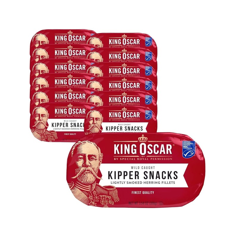 Wild Caught Kipper Snacks, 3.54oz Cans (Pack of 12)