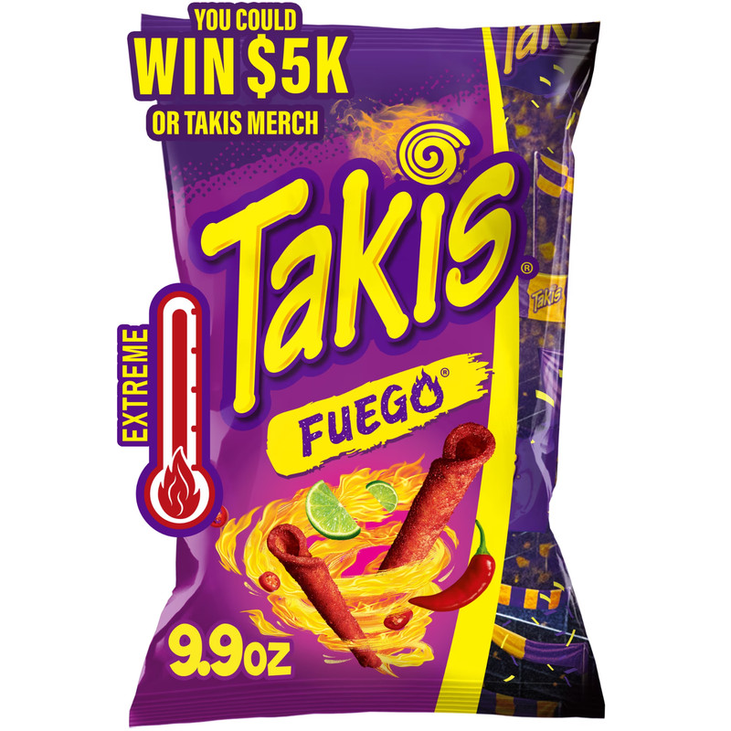 Takis Fuego Chips 9.9oz Hot Chili Pepper Lime Rolled Tortilla Snacks I prefer t