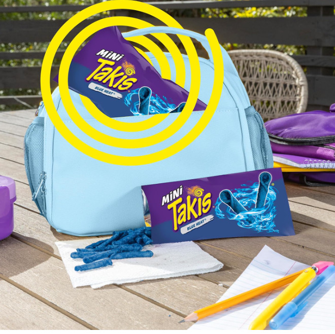 Takis Blue Heat Mini 25-Pack 1.23 oz Bite Size Extreme Spicy Hot Chili Pepper Ro gallery