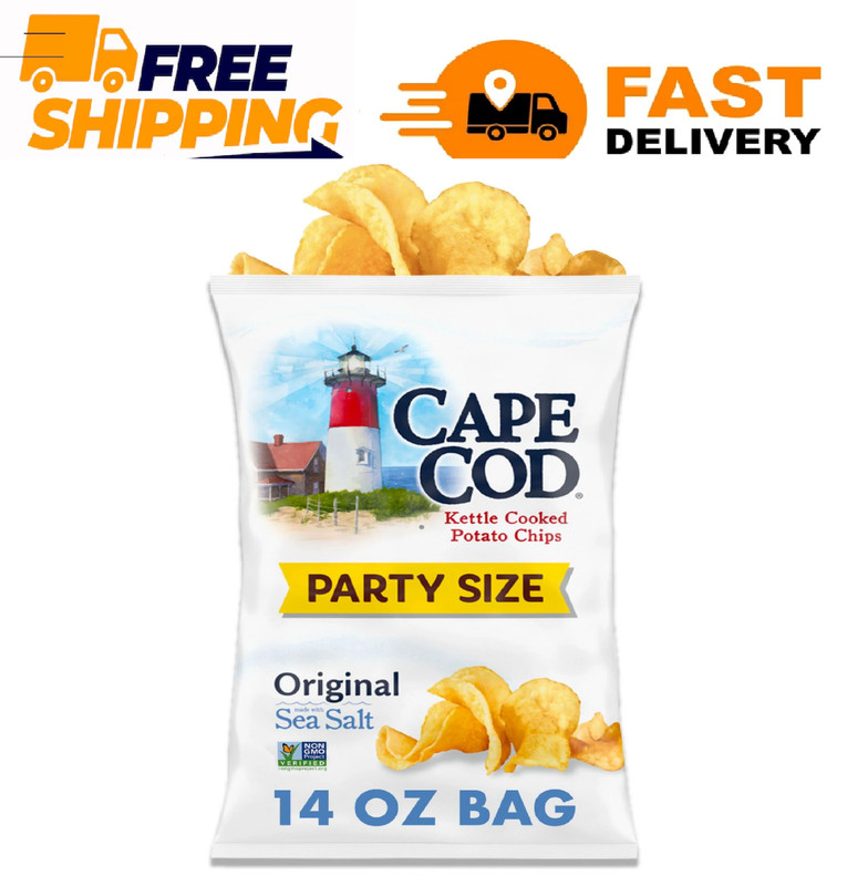 Cape Cod Potato Chips, Original Kettle Chips, 14 oz Party Size